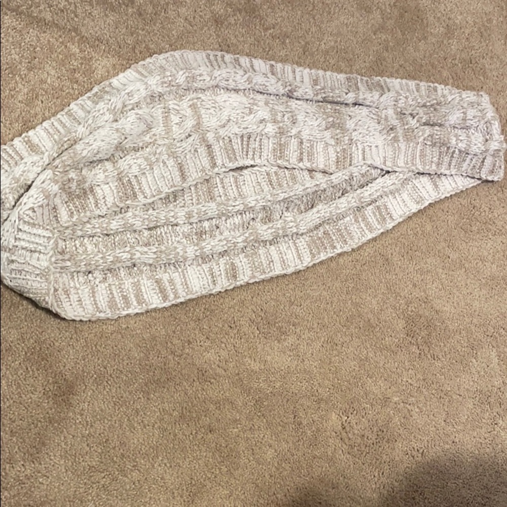 Soft Knitted Twist and Wrap Scarf